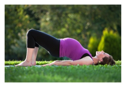 Bridge pose - yoga blog on The Informed Pregnancy Blog